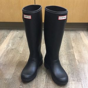 Hunter original tall black Wellington rain boots